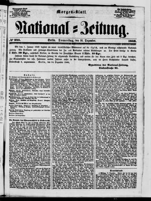 Nationalzeitung vom 21.12.1848