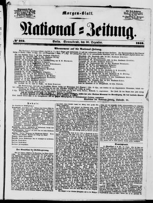 Nationalzeitung vom 30.12.1848