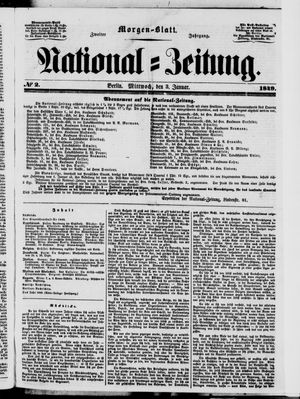Nationalzeitung on Jan 3, 1849