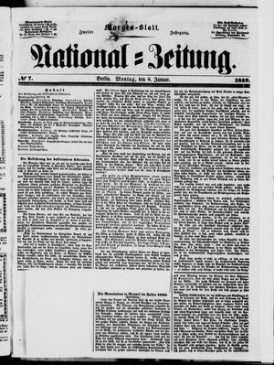 Nationalzeitung vom 08.01.1849