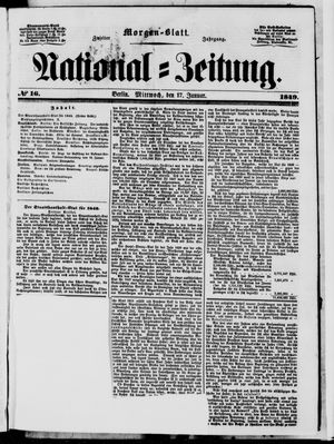 Nationalzeitung vom 17.01.1849