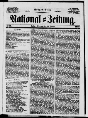 Nationalzeitung vom 29.01.1849