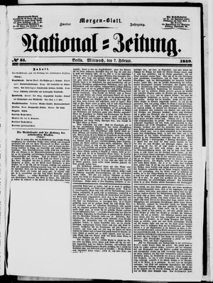 Nationalzeitung vom 07.02.1849