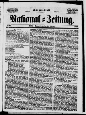 Nationalzeitung vom 15.02.1849