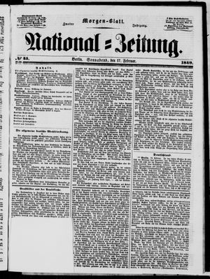 Nationalzeitung vom 17.02.1849