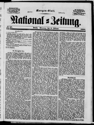 Nationalzeitung vom 19.02.1849