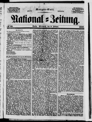Nationalzeitung vom 21.02.1849