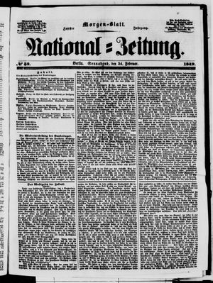 Nationalzeitung on Feb 24, 1849