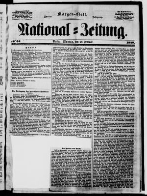 Nationalzeitung vom 26.02.1849