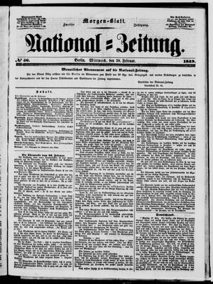 Nationalzeitung vom 28.02.1849