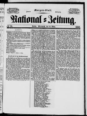 Nationalzeitung vom 14.03.1849