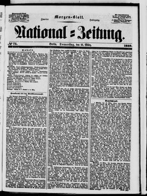 Nationalzeitung vom 15.03.1849