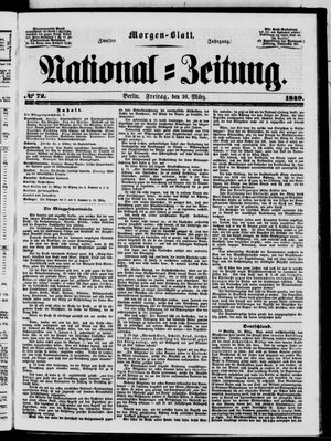 Nationalzeitung vom 16.03.1849