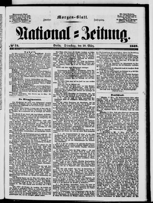 Nationalzeitung vom 19.03.1849