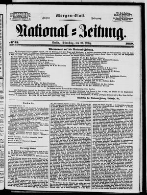 Nationalzeitung vom 27.03.1849