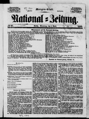 National-Zeitung vom 01.04.1849