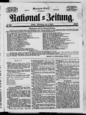 Nationalzeitung vom 04.04.1849