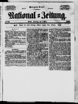 Nationalzeitung vom 06.04.1849