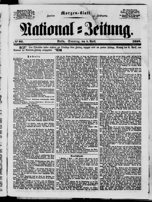 Nationalzeitung vom 08.04.1849