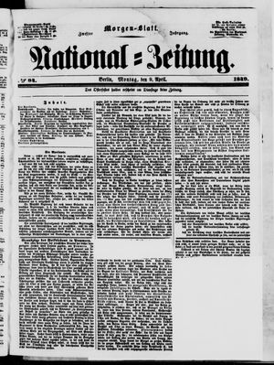 Nationalzeitung vom 09.04.1849