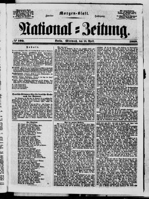 Nationalzeitung vom 18.04.1849