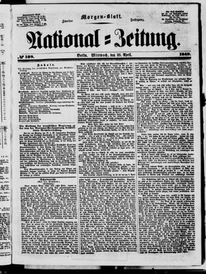 Nationalzeitung vom 25.04.1849