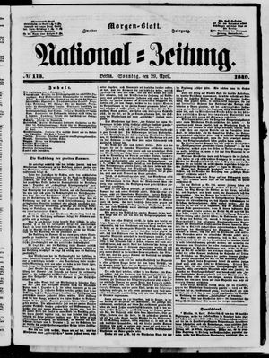 Nationalzeitung vom 29.04.1849