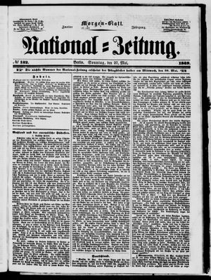 Nationalzeitung vom 27.05.1849