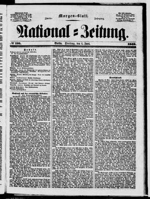 Nationalzeitung vom 01.06.1849