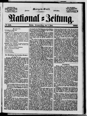 Nationalzeitung vom 07.06.1849