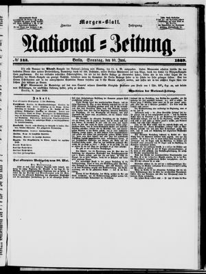 Nationalzeitung vom 10.06.1849