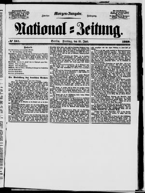 Nationalzeitung vom 15.06.1849