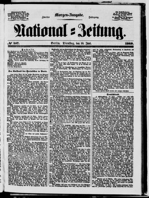 Nationalzeitung vom 19.06.1849