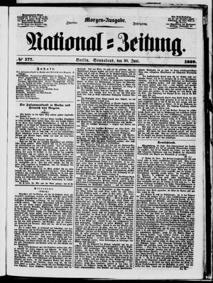 Nationalzeitung vom 30.06.1849