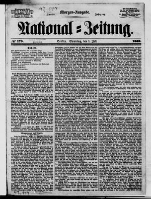 Nationalzeitung vom 01.07.1849