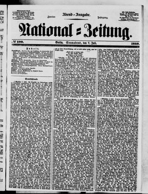 National-Zeitung vom 07.07.1849
