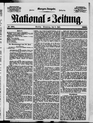 National-Zeitung vom 08.07.1849
