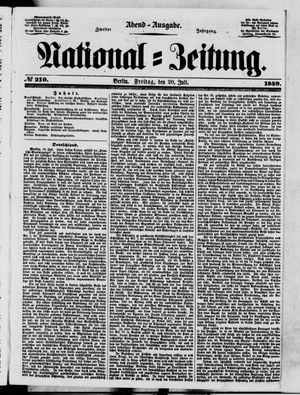 National-Zeitung vom 20.07.1849