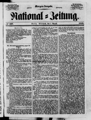 National-Zeitung vom 01.08.1849