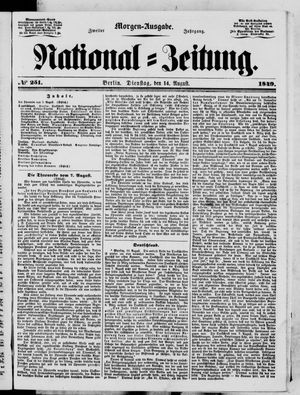 National-Zeitung vom 14.08.1849