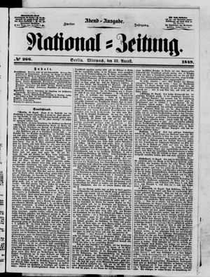National-Zeitung vom 22.08.1849