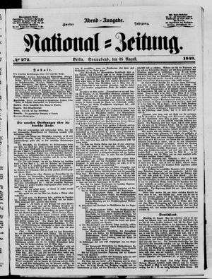 National-Zeitung vom 25.08.1849
