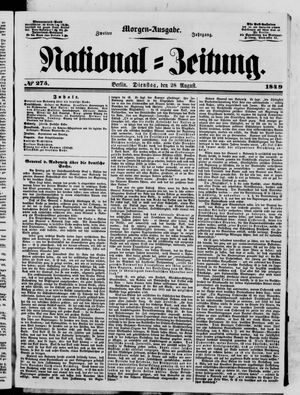 National-Zeitung vom 28.08.1849