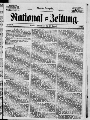 National-Zeitung vom 29.08.1849