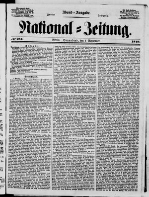National-Zeitung vom 01.09.1849