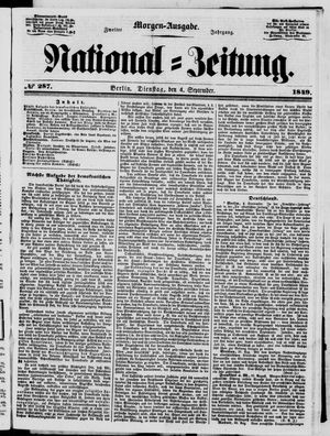 National-Zeitung vom 04.09.1849