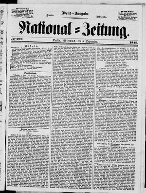 National-Zeitung vom 05.09.1849
