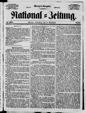 National-Zeitung vom 11.09.1849