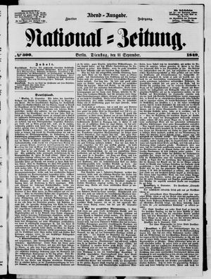National-Zeitung vom 11.09.1849