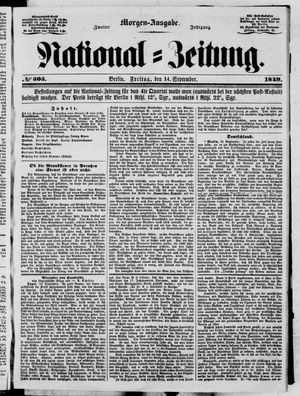National-Zeitung vom 14.09.1849